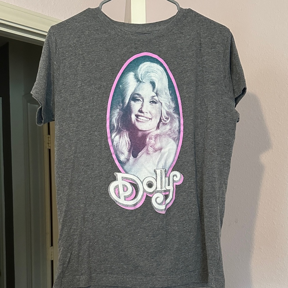 Gray Graphic Dolly Parton Women's Top